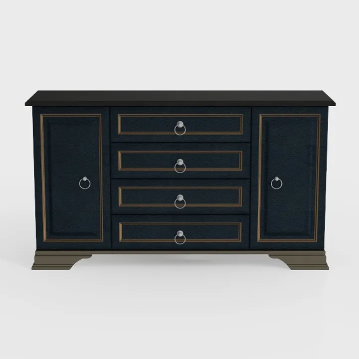 Walker Edison Modern Wood Glass Door Buffet