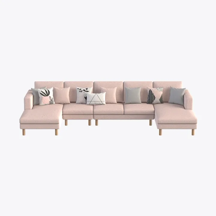 BAXMUY 94.4” Oversized Cloud Couch, Pink Chenille 