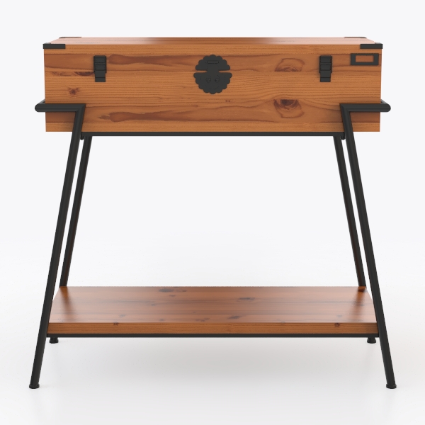 FurnitureR Computer Workstations, Laptop Folding Desk, Iron Mesh with 8 S-Hooks, MDF & Metal Frame, Portable Desk for Home Office, Writing Table for Living Room, Bedroom, Dormitory, 100 x 50 x 72 cm