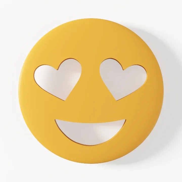 SMILING FACE WITH HEART-SHAPED EYES-Emoji