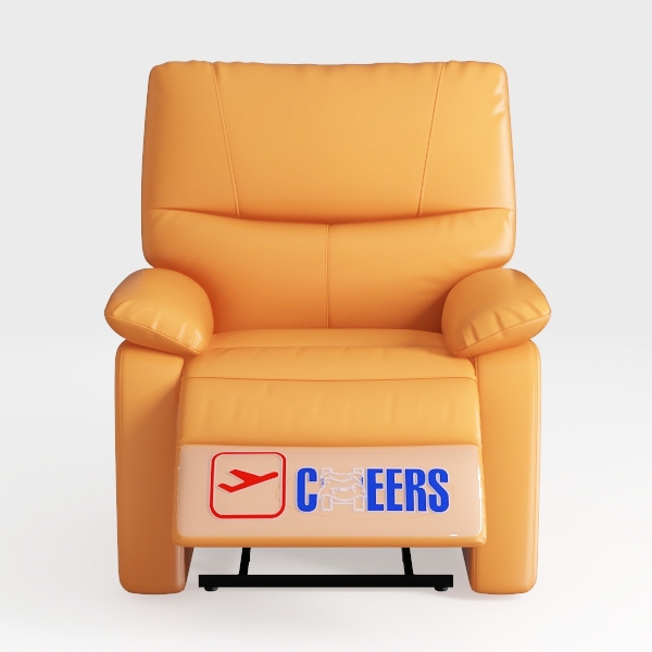 YHKJLYH Poltrona reclinabile Moderna in Pelle con Schienale e poggiapiedi Regolabili, Poltrona ergonomica per Soggiorno, Colore Giallo, Struttura Nera, Sedia a Dondolo Imbottita con Tasca portaogget