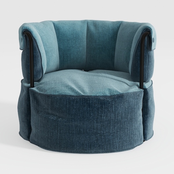 Swivel Barrel Chair Velvet Round Leisure with
