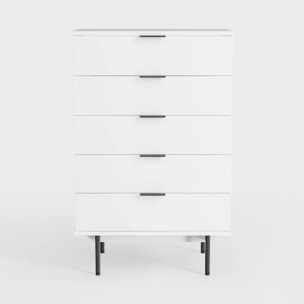 Dresser with Power Outlets Wooden 4 Drawer Dresser