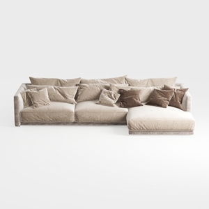 EcoSummer 112'' Large L-Shaped Sectional Sofa, Mod