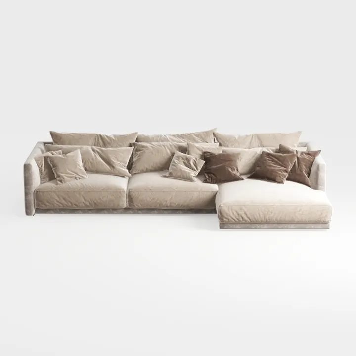 EcoSummer 112'' Large L-Shaped Sectional Sofa, Mod