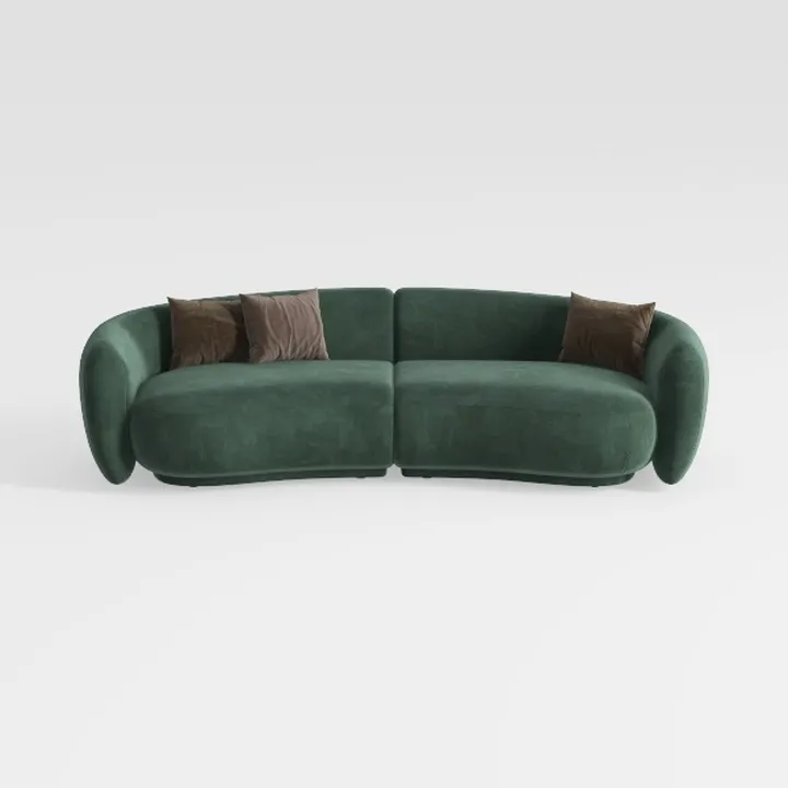 SSC SATITUNCASA 102“ Luxury Modern Boucle Curved