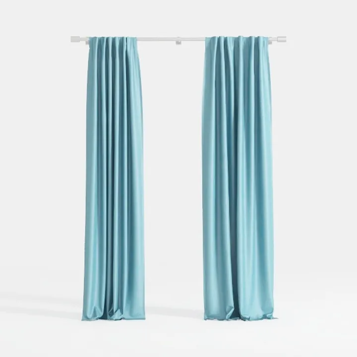 CUCRAF Light Blue Blackout Curtains 72 inch Length