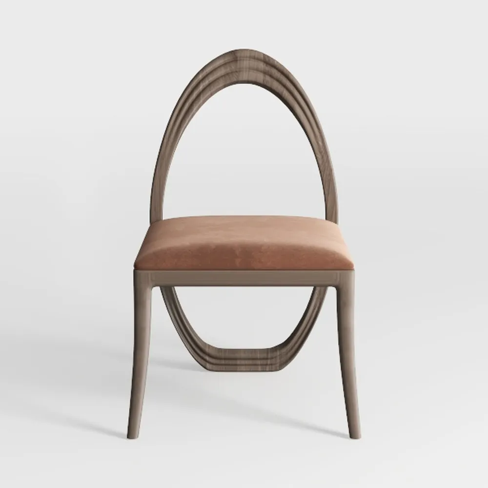 Tata Home Poltrona Sedia da Salotto in Velluto Poltroncina da Camera Imbottita Relax con Gambe in Legno Colore Marrone Scuro Mod. Isabel