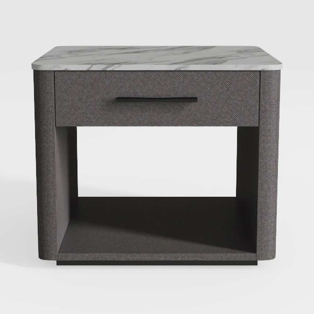 KOMFOTT Farmhouse Nightstand with Drawer, Bedside