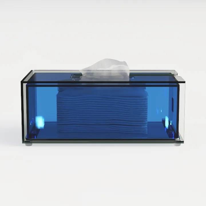tissue box-Klein Blue