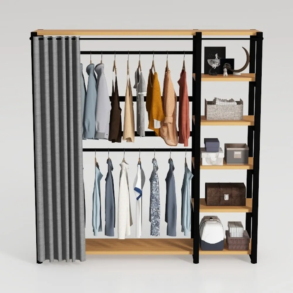 Aheaplus Industrial Pipe Clothing Rack