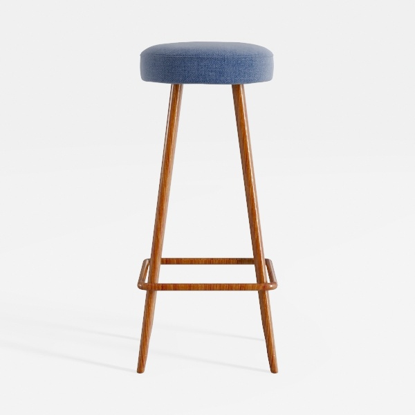 Sheldon Faux Leather Swivel Chair in Denim Blue Ad