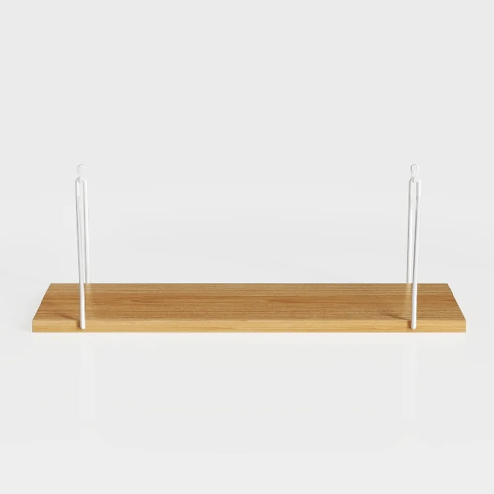 Axeman Natural Wood Floating Shelves for Wall