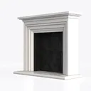 Romantic Autumn-fireplace (without fire) Left 45 Degree View