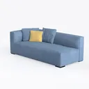 Meridian Furniture 668LtBlu-S144B Cube Left 45 Degree View