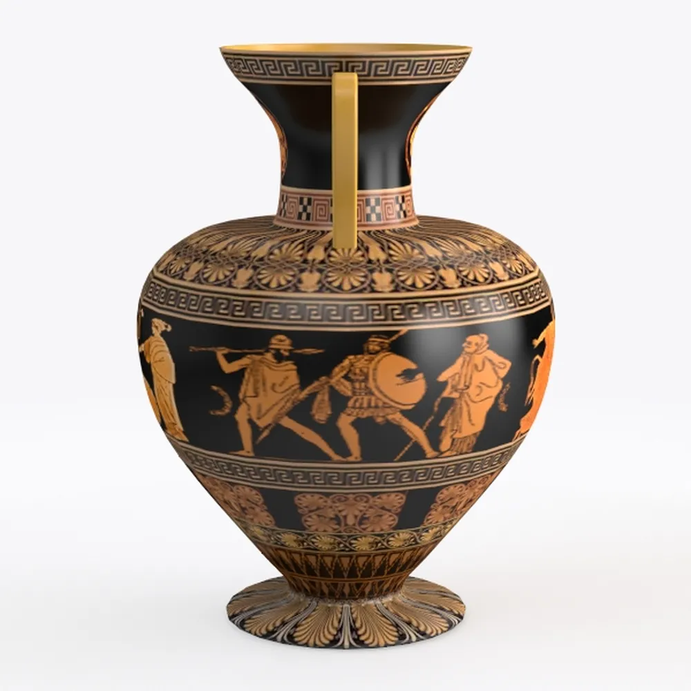 8" H Golden Mosaic Vase Glass Vase,Decorative