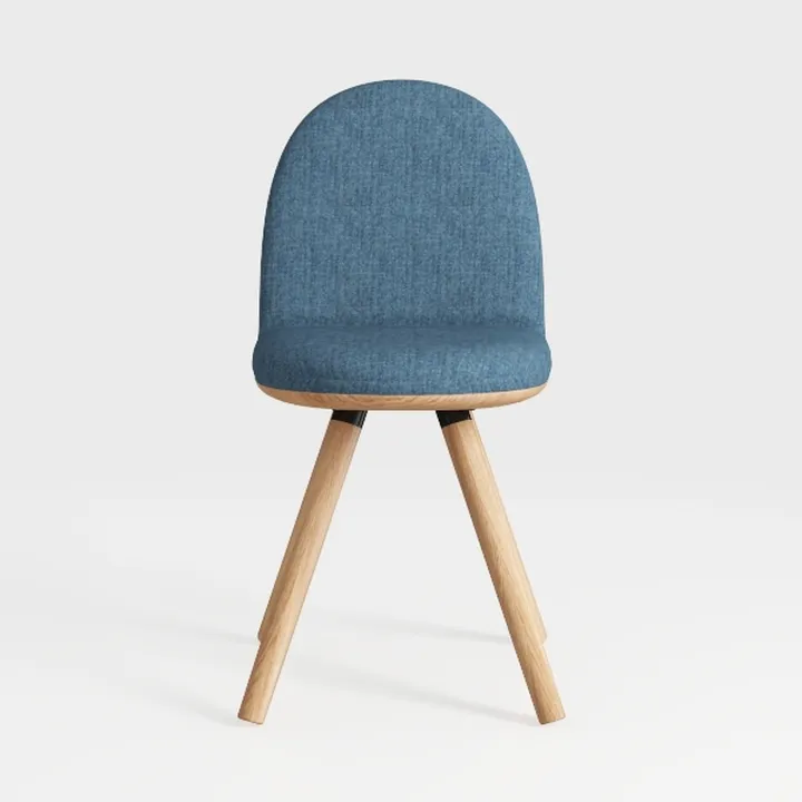 Lexi Blue Velvet Fabric Accent Chairs Set of 2