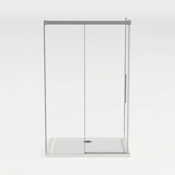 Frameless Fixed Shower Screen 34" W × 74" H