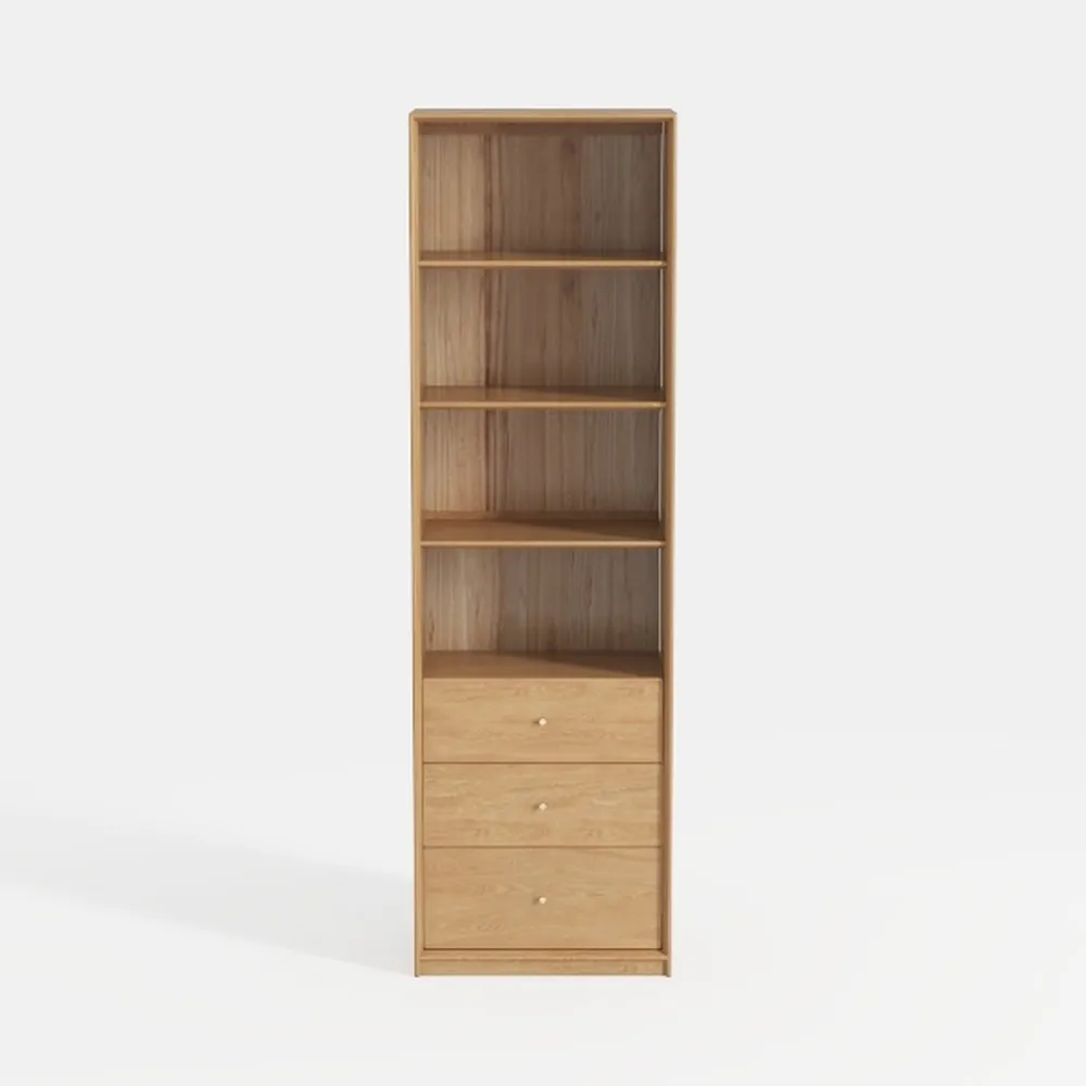 Tribesigns 72" Tall Bookshelf with File Cabinet