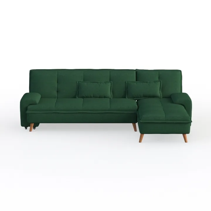 DURASPACE Velvet Sectional Convertible Sofa with C