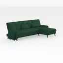 DURASPACE Velvet Sectional Convertible Sofa with C Right 45 Degree View