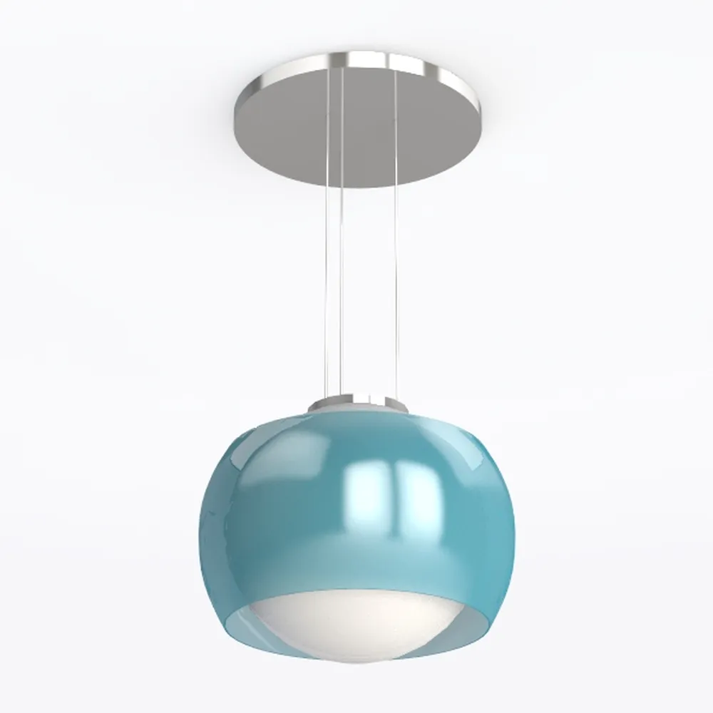 KCO Lighting Small Blue Glass Ceiling Light