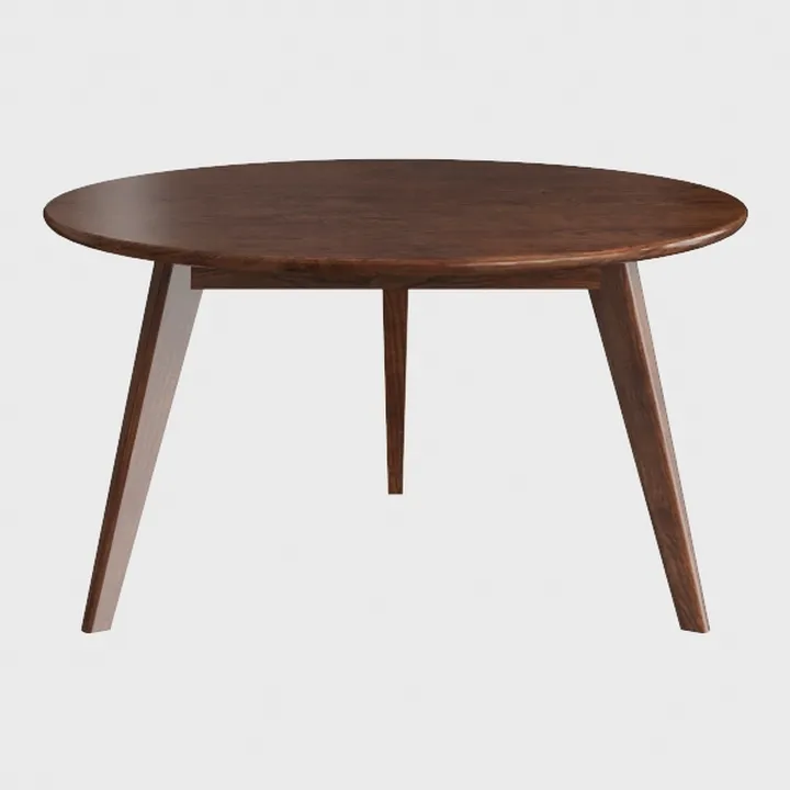 Modern Minimalist Oak Round Dining Table 3D Model