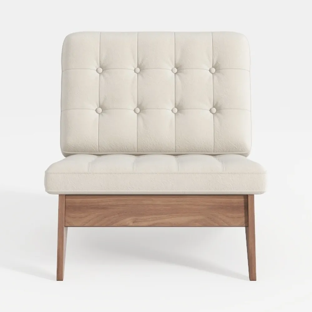 Chair Set of Mid-Century 2 with Wooden Arms and 