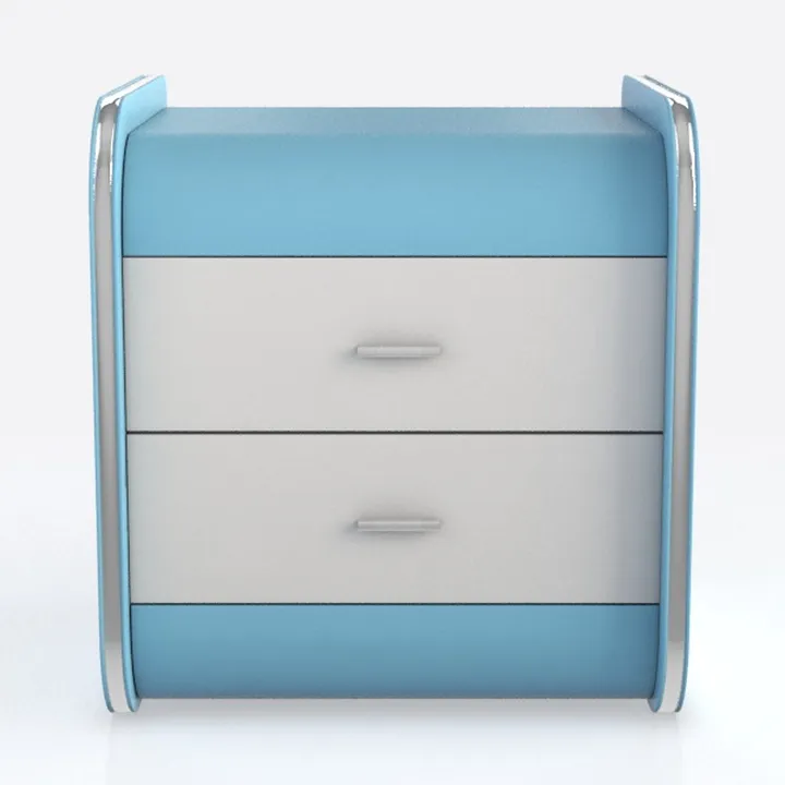 Side Table Thickened Backboard Nightstand 2