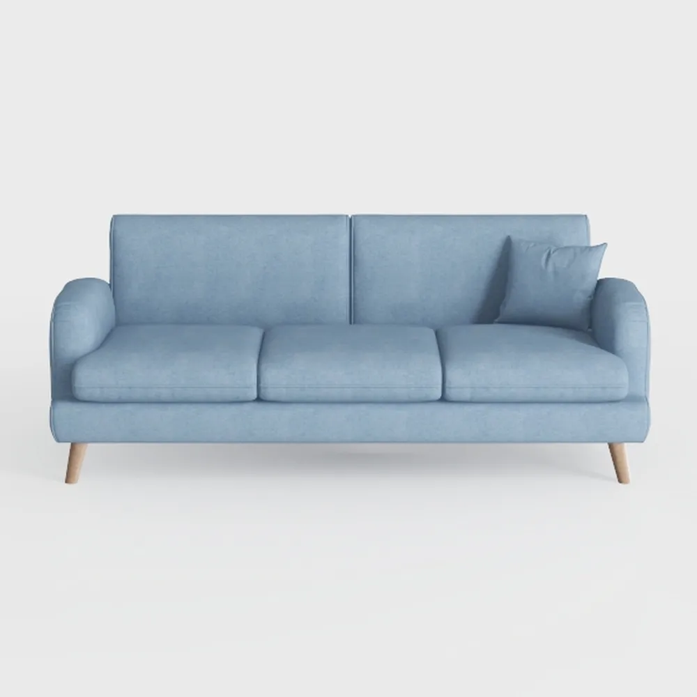 Luckycloud Modern Couch Sofa 3-Seater Upholstered 