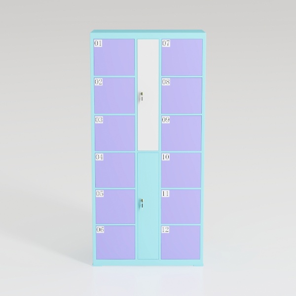 SEDETA Display Cabinet with Glass Doors, 6 Tier