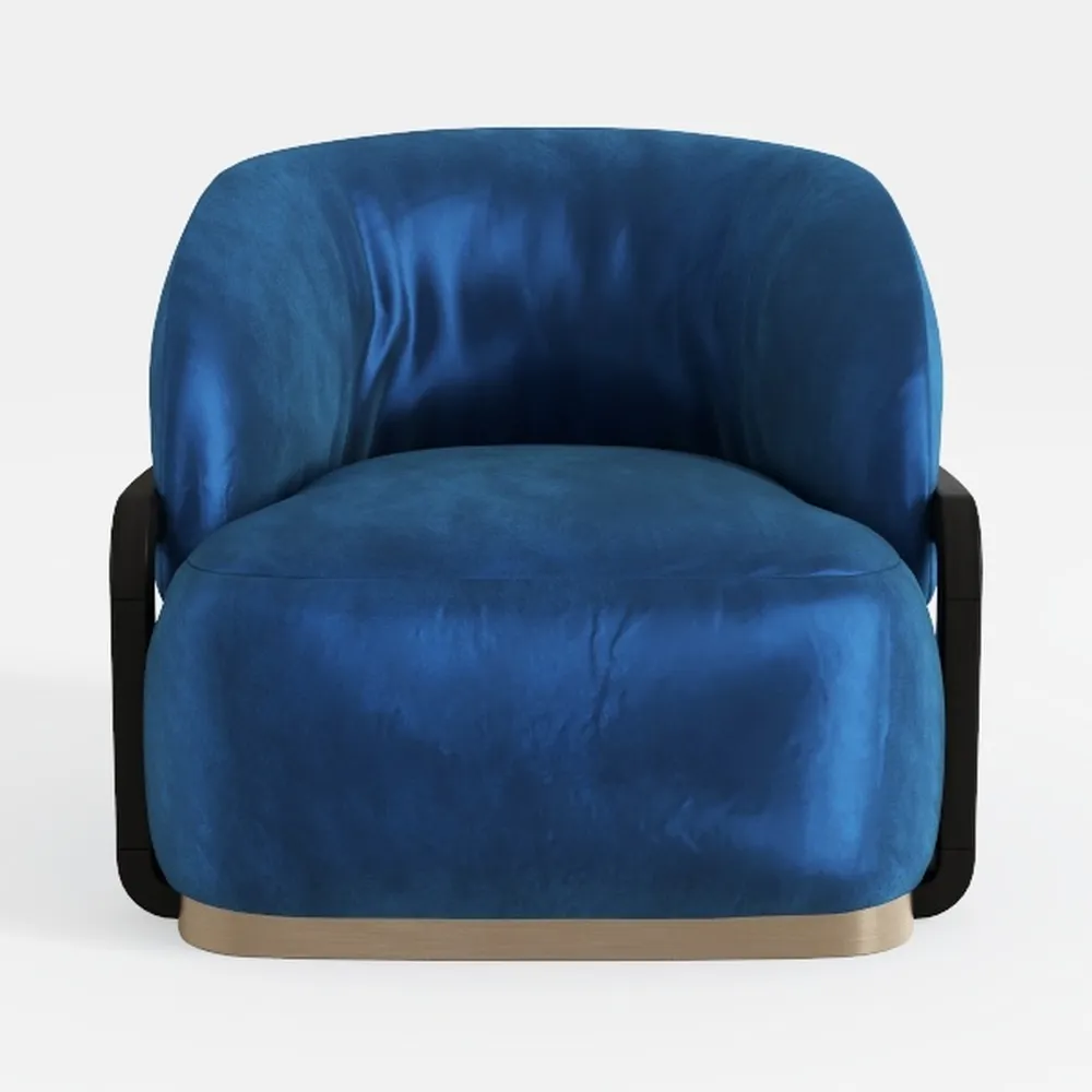 HULALA HOME Swivel Accent Chair with Gold Metal