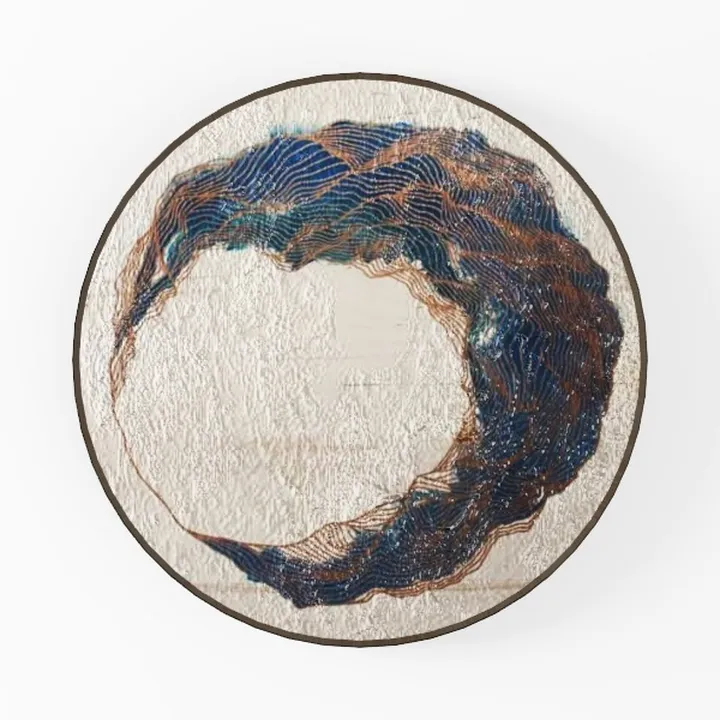 Modern Minimalist Round Wave Pattern Wall Art Decor 3D Model