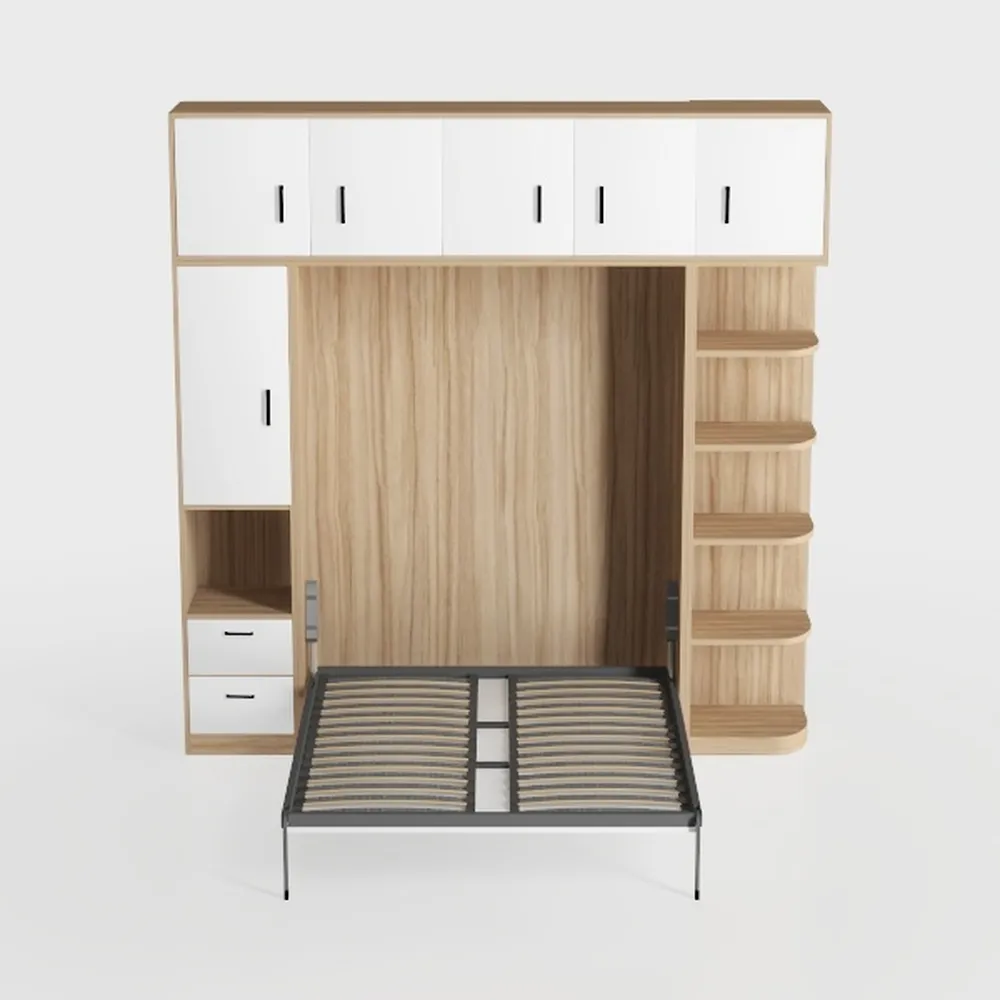 Bestar Cielo Murphy Bed with 2 Closet Organizers (