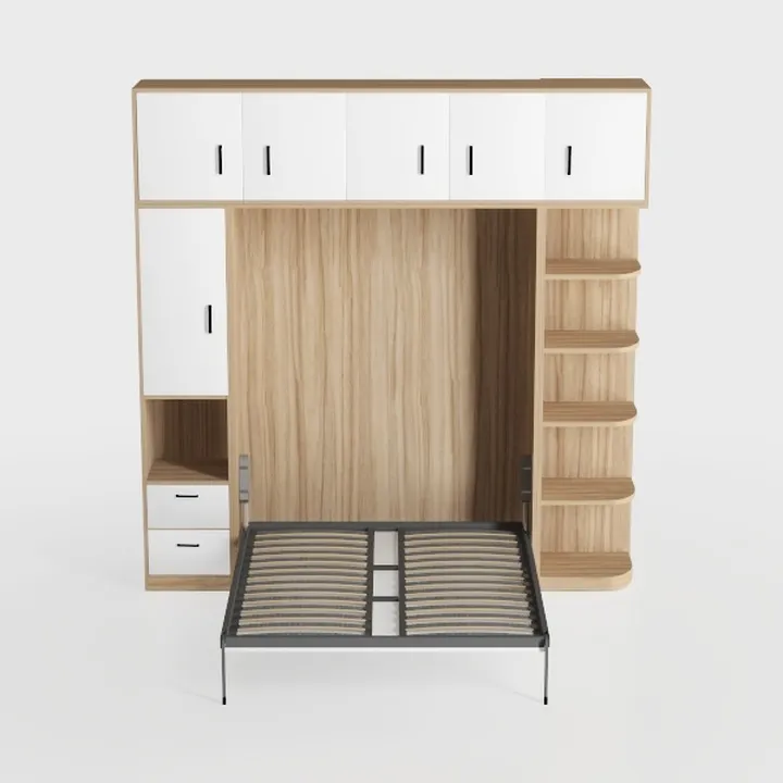 Bestar Cielo Murphy Bed with 2 Closet Organizers (