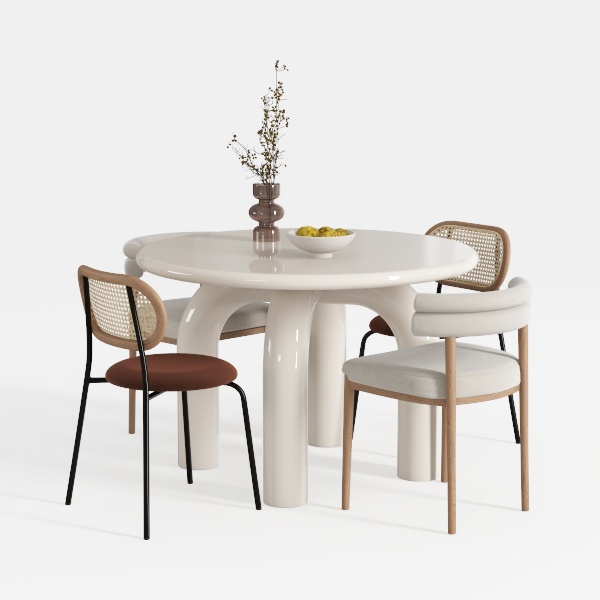 Bayou Grey Leather Dining Chair, Top Grain Leather