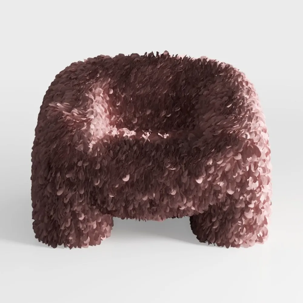 Teddy Boucle Swivel Accent Round Barrel Chair Upho