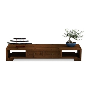 Fully-Assembled Floating TV Stand with 3 Rattan