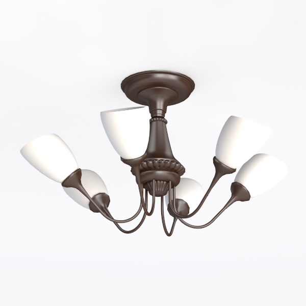 4-Light Semi Flush Mount Ceiling Light Fixtures