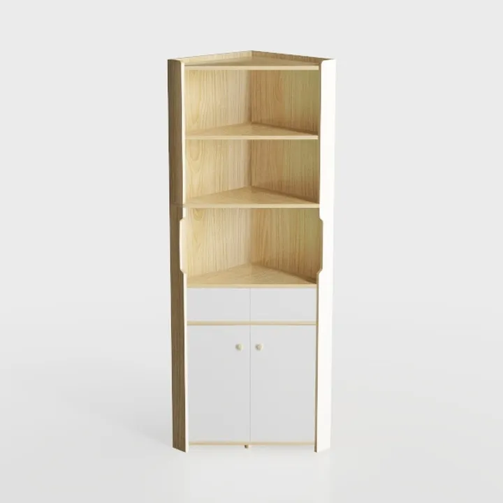 67'' Tall Corner Cabinet with 4 Doors and Storage
