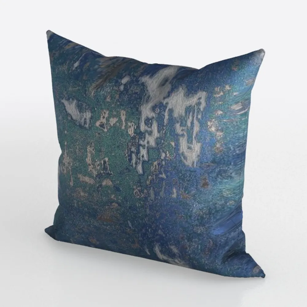 Set of 2 Outdoor Waterproof Pillow Covers Blue