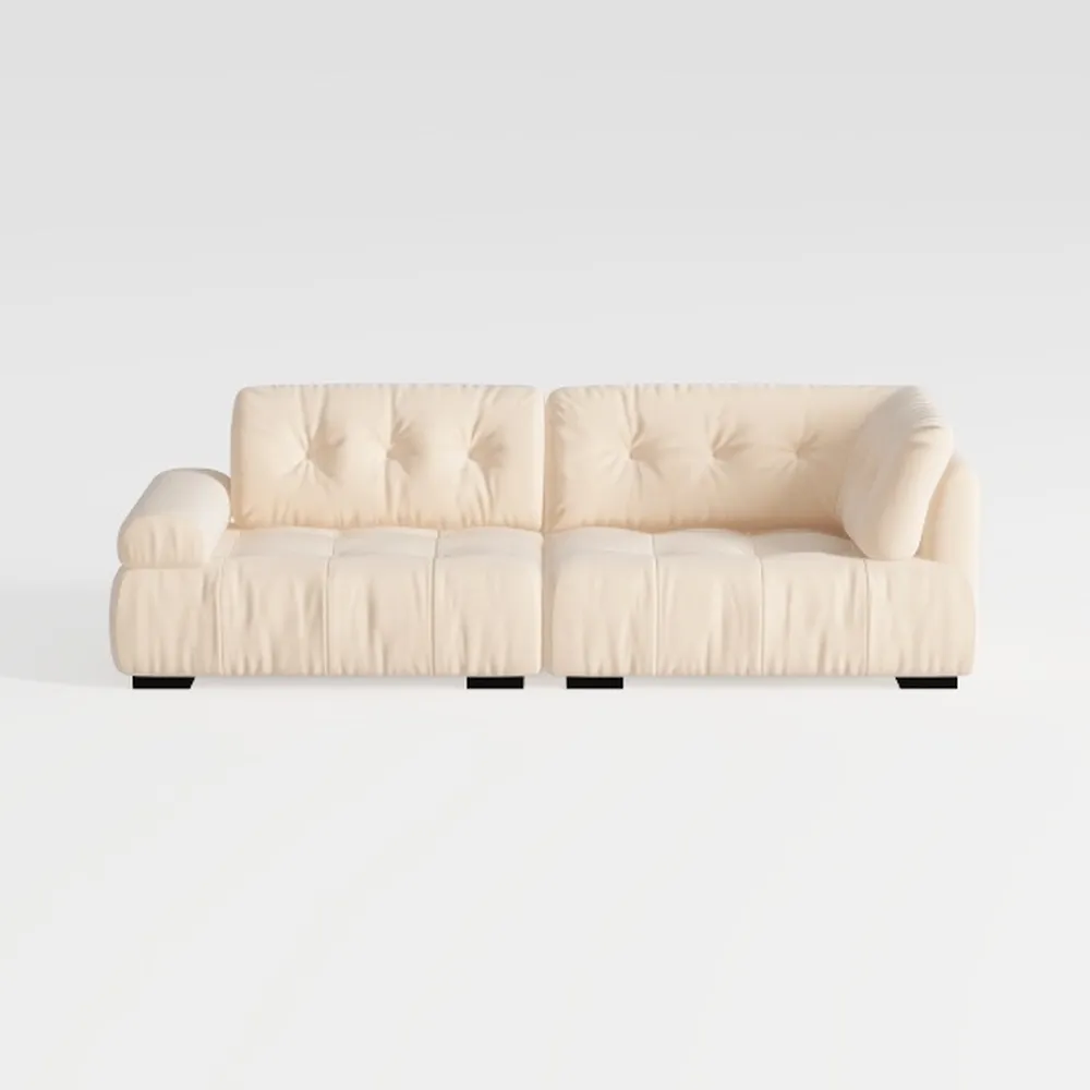 Tov Furniture Leyla Cream Boucle Sofa