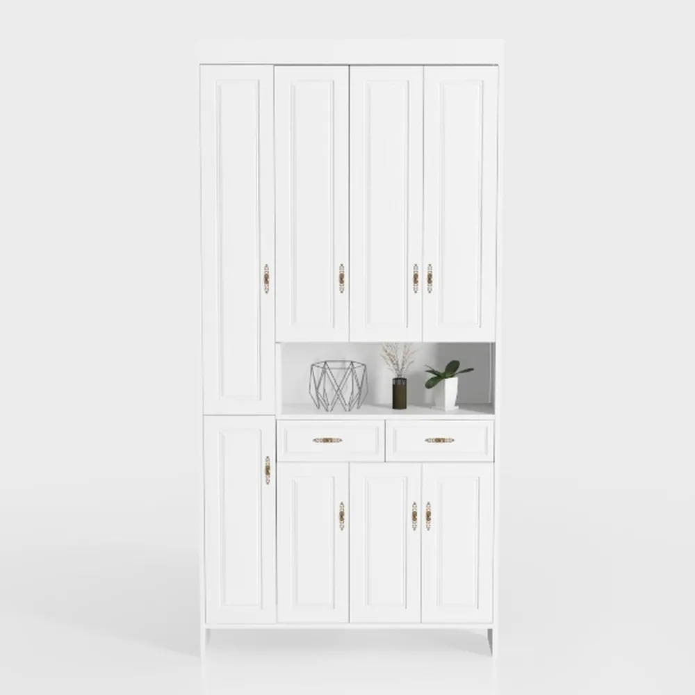 Pantry Kitchen Cabinet with Drawer, 75" Tall