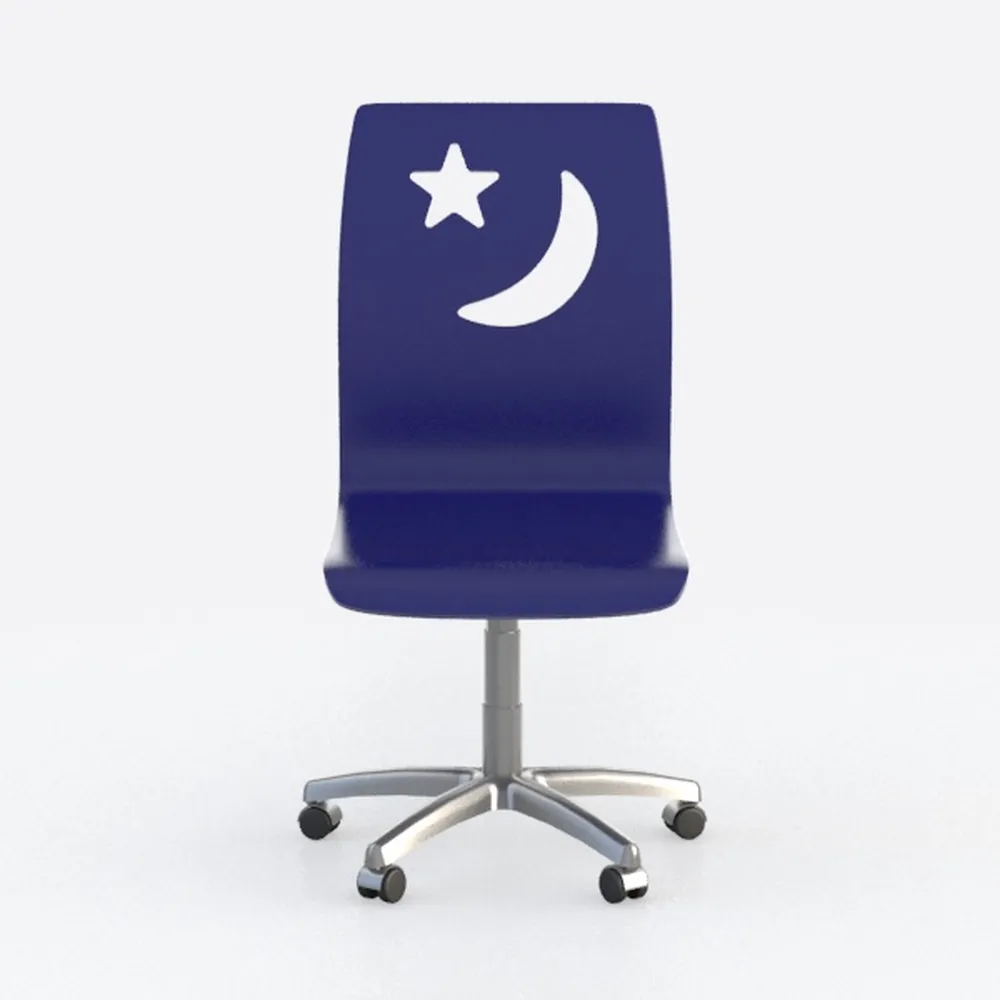 VINGLI Dark Purple Armless Home Office Desk Chair