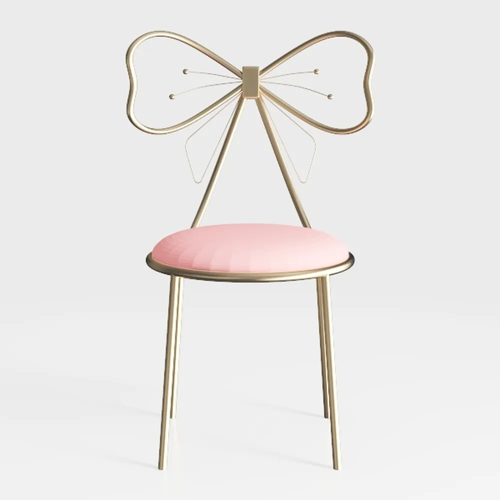 Gluck Plants Makeup Vanity Chair Stool,Cute Pink