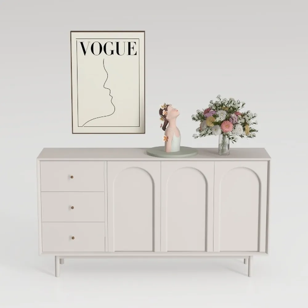 Buffet Cabinet with Storage, 33" Tall Kitchen Side