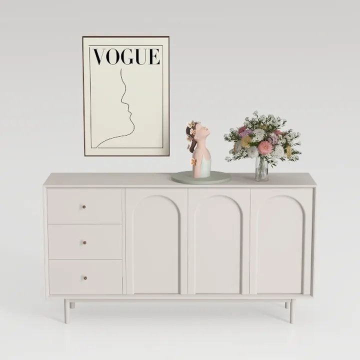 Buffet Cabinet with Storage, 33" Tall Kitchen Side