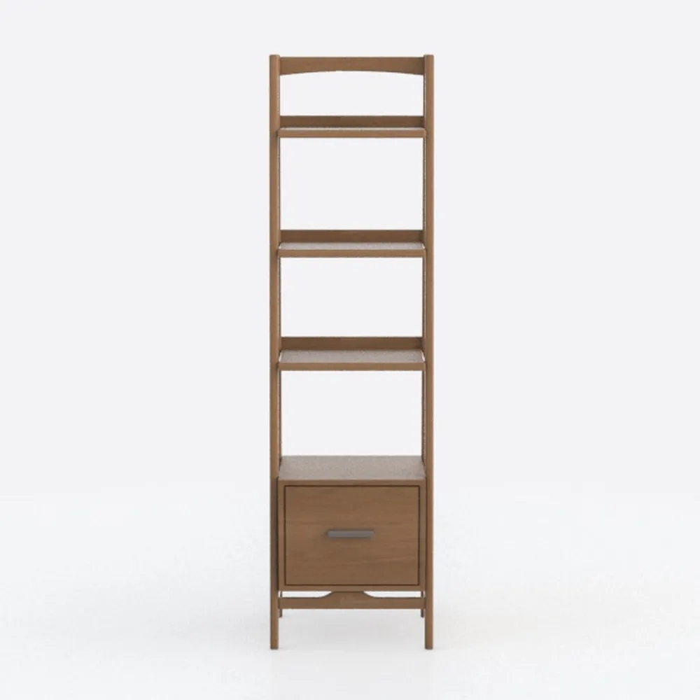 Modway Bixby Display Case, 21" Bookshelf, Walnut