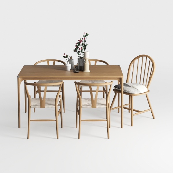 TYBOATLE Dining Chairs Set of 4 Rattan Kitchen