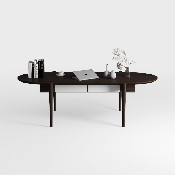 LDAILY Mid-Century Desk, 43.5&quot; Bedroom Vanity Tabl